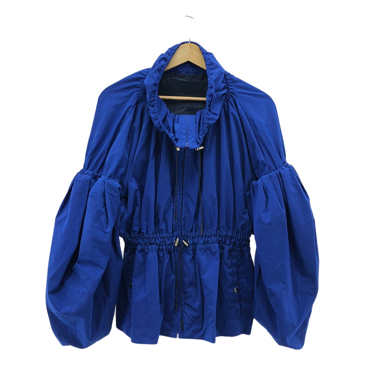 [狀況良好] ENFOLD | 2020 |塔夫綢褶皺豐盈束腰夾克 | SHOPBOP尺寸 36 |藍色 |女性的