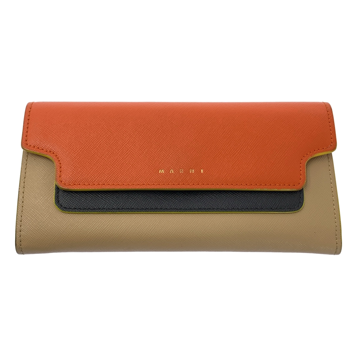 MARNI / 마르니 | 트렁크 로고 플랩 지갑 긴 지갑 |