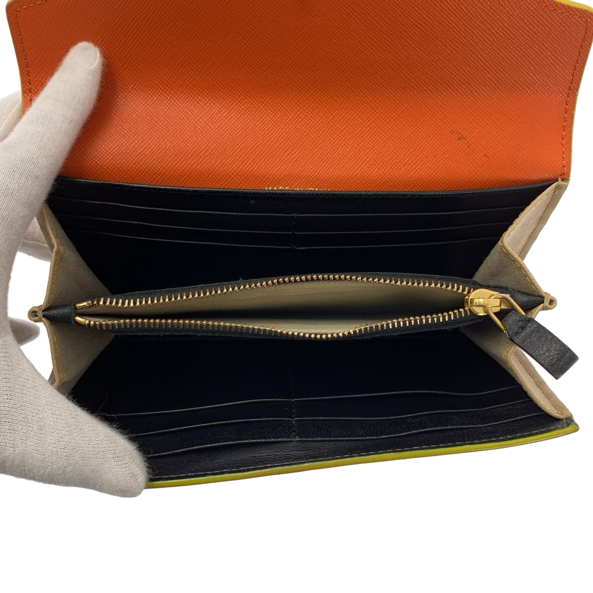 MARNI / 마르니 | 트렁크 로고 플랩 지갑 긴 지갑 |