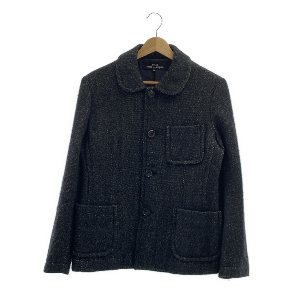 tricot COMME des GARCONS / 트리코콤 데 갤슨 | 2006AW | 울 라운드 컬러 워크 재킷 | M | 여성