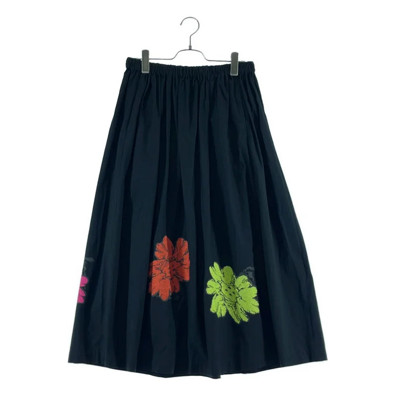 tao COMME des GARCONS / タオコムデギャルソン | 2023SS | フラワー エンブロイダリー ドローストリング ギャザー スカート | M | レディース