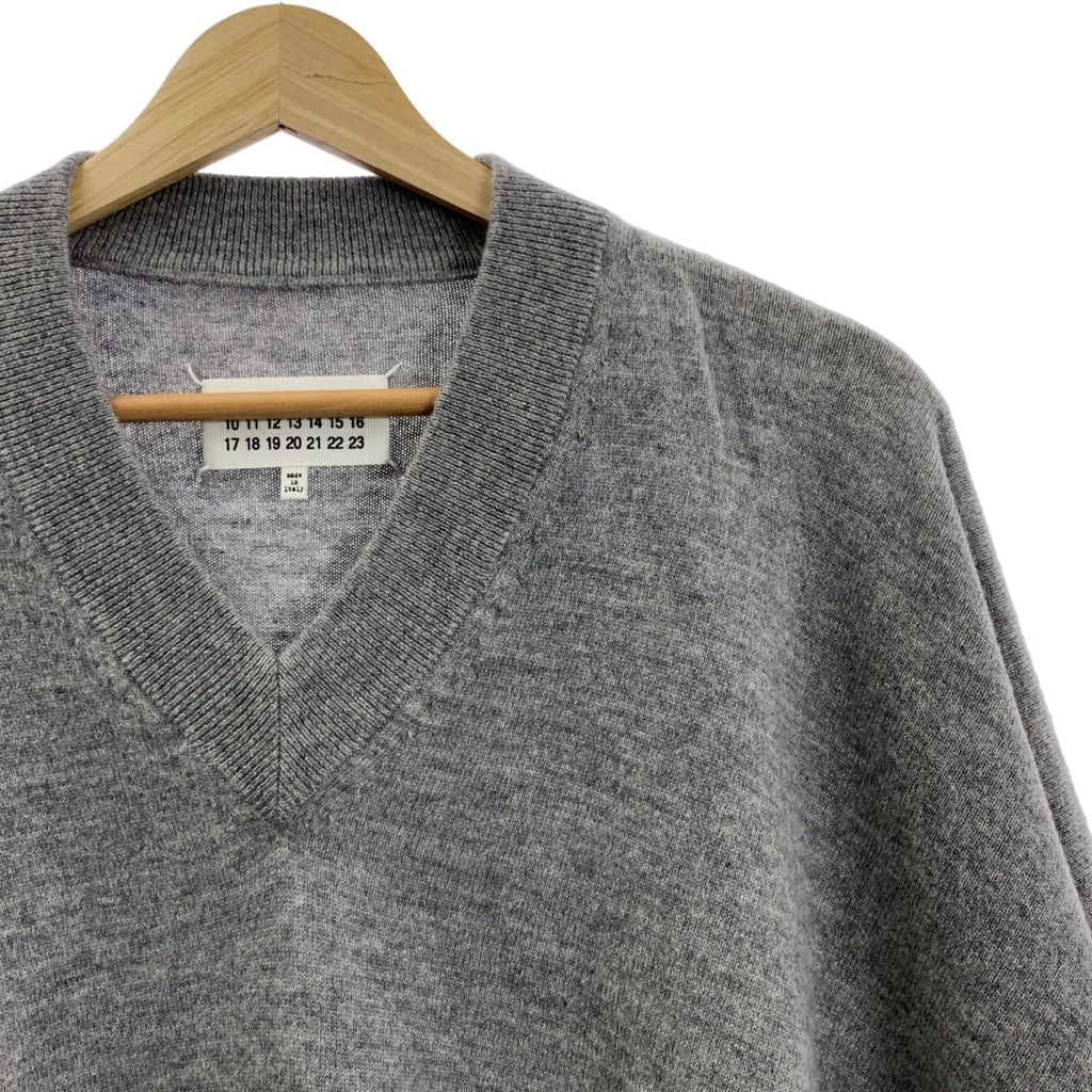 Maison Margiela / メゾンマルジェラ | ウール カシミア アシンメトリー Vネック ニット | XS | レディース