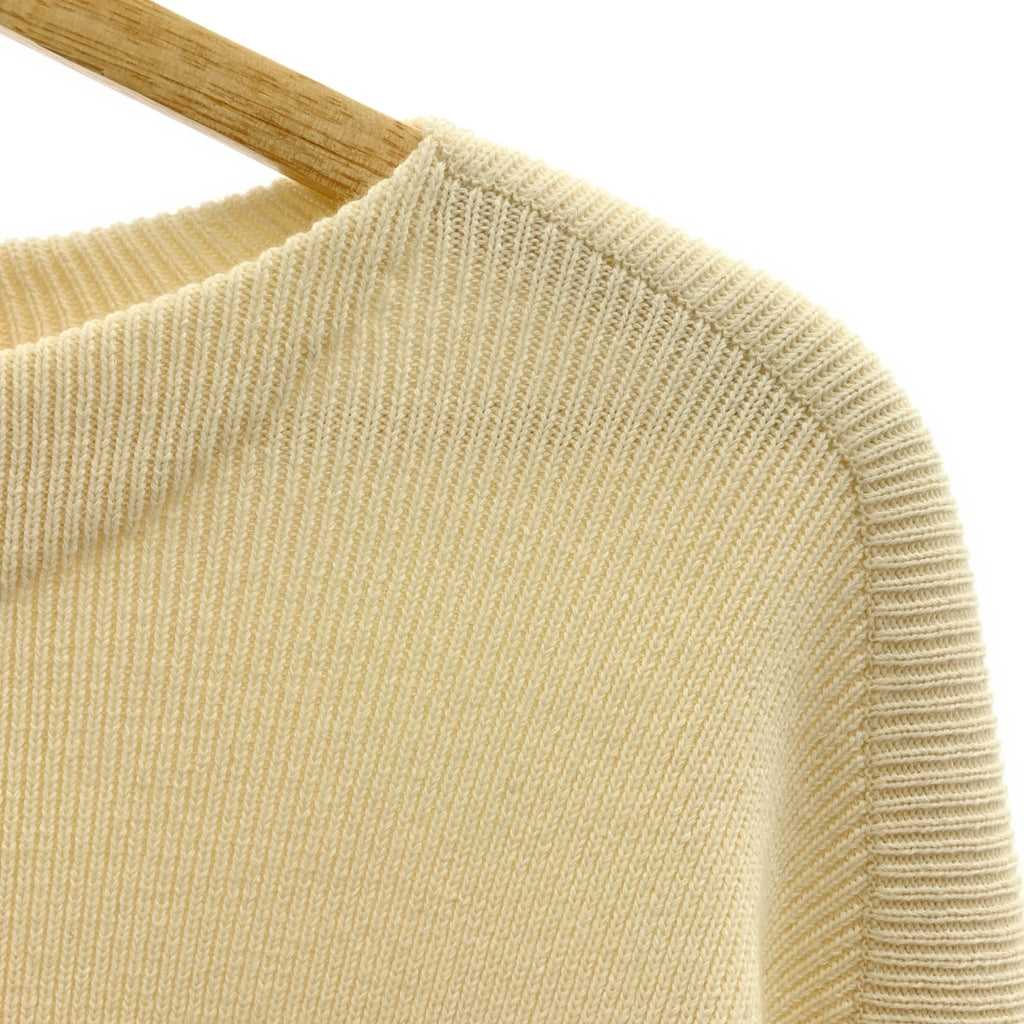 【成色極佳】Slopeslow | 羊毛混紡羅紋針織套頭衫 | L碼 | 象牙白 | 男士