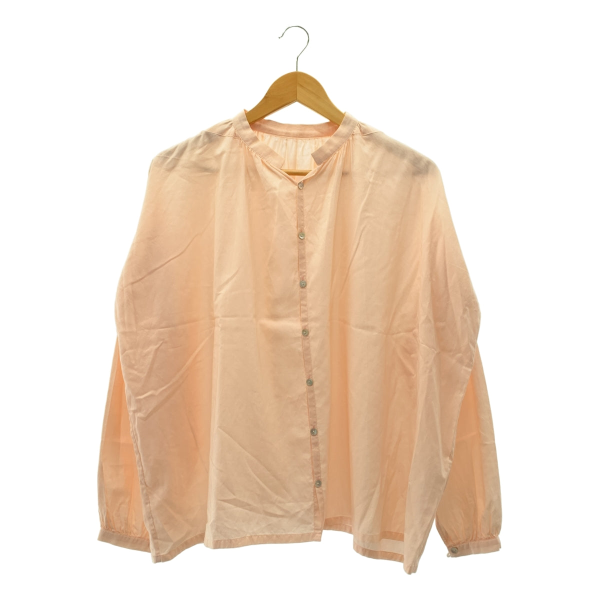 humoresque / 유모레스크 | gather blouse skin / 코튼 실크 개더 셔츠 블라우스 | F | 여성