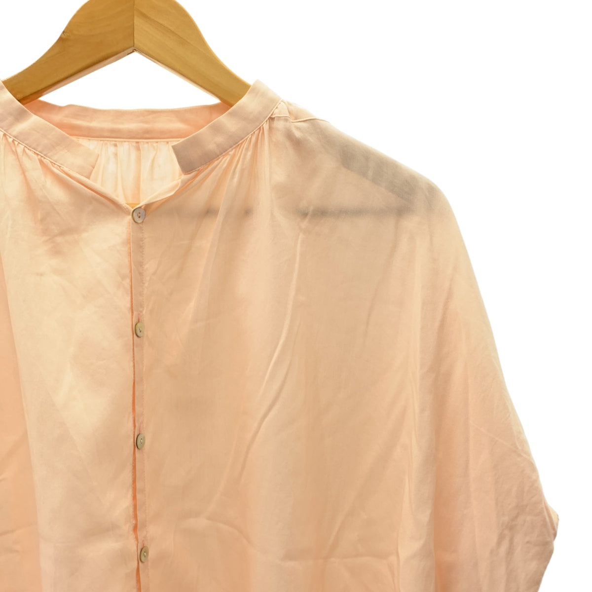 humoresque / 유모레스크 | gather blouse skin / 코튼 실크 개더 셔츠 블라우스 | F | 여성