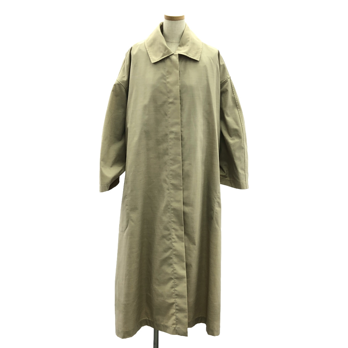 【美品】  JIL SANDER / ジルサンダー | 2020SS | ベルテッド キャンバス トレンチコート | 42 | ベージュ/ブラック | レディース