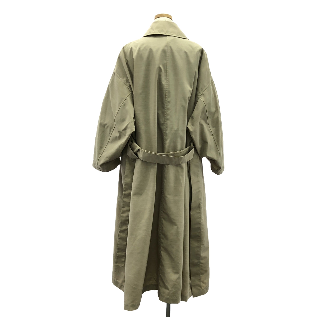 [Good Condition] JIL SANDER | 2020SS | Belted Canvas Trench Coat | 42 | Beige/Black | Women's