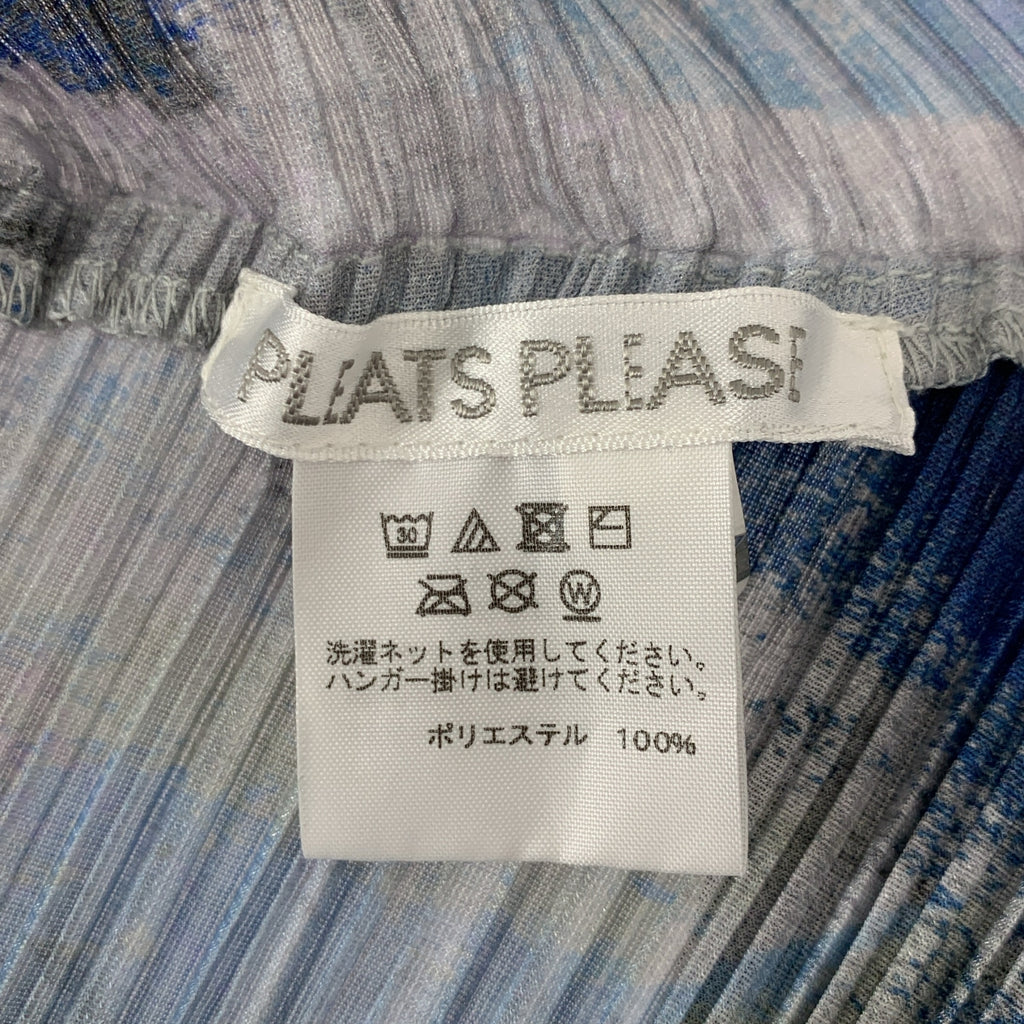 PLEATS PLEASE ISSEY MIYAKE / プリーツプリーズイッセイミヤケ | 2020AW | プリーツ オールオーバープリント 変形 ロングスリーブカットソー | 3 | レディース