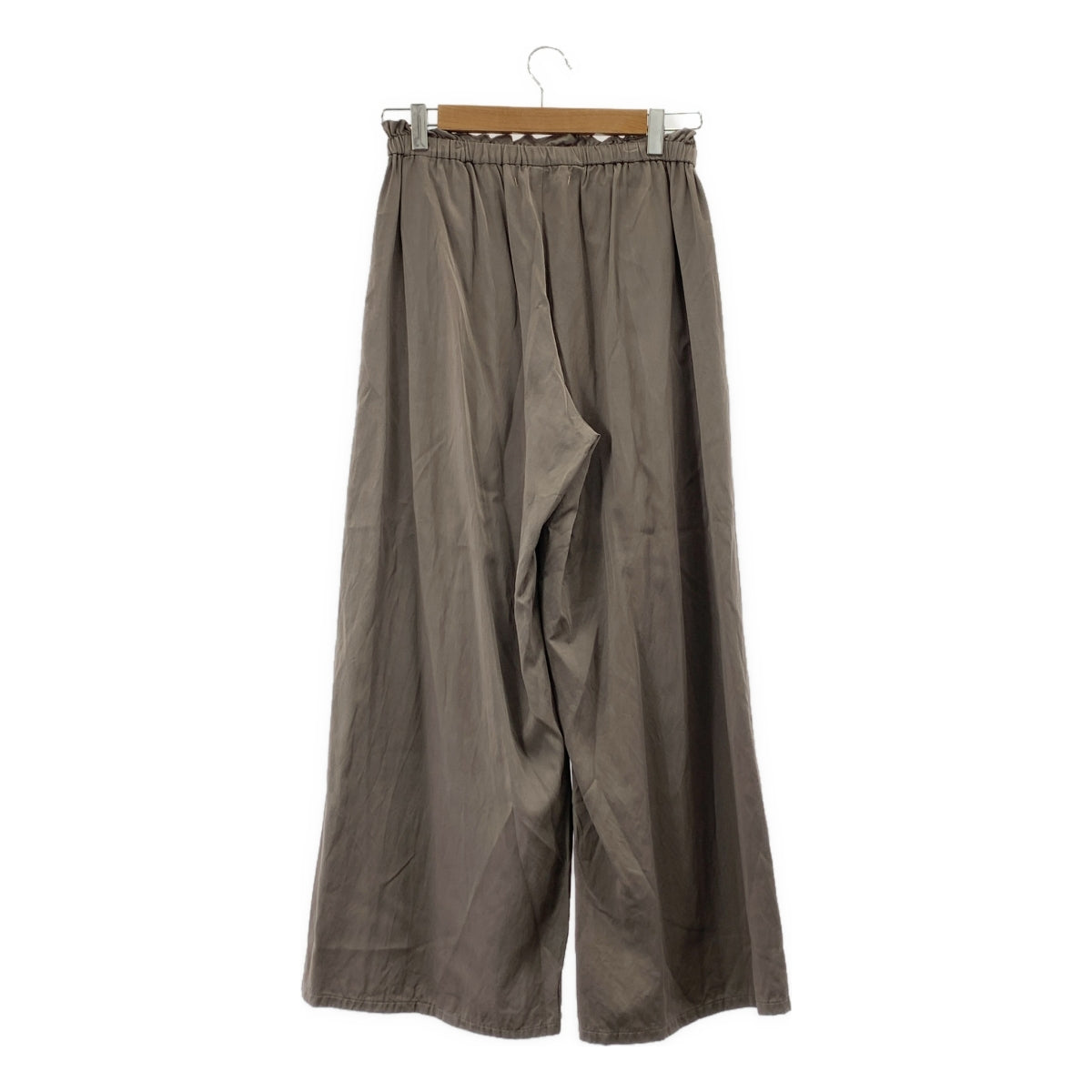 suzuki takayuki / スズキタカユキ | レーヨン 2タック ドローストリング ワイド イージー パンツ | チャコールグレー系 | レディース