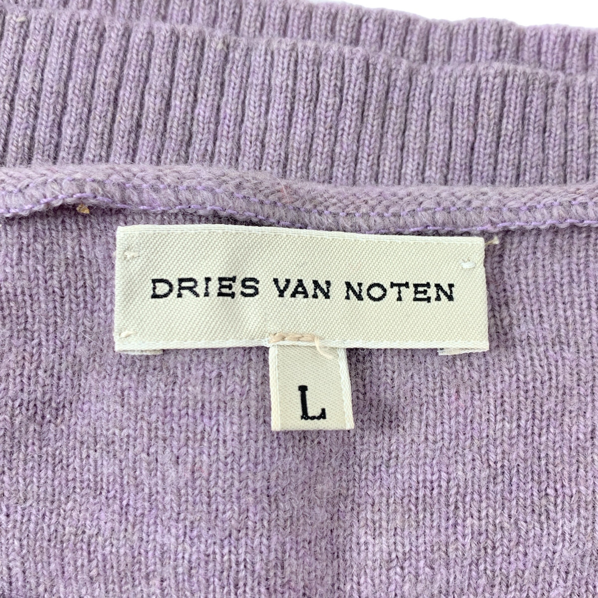 DRIES VAN NOTEN / 드리스 반 노텐 | 울 바이 컬러 롱 그리브 니트 | L |