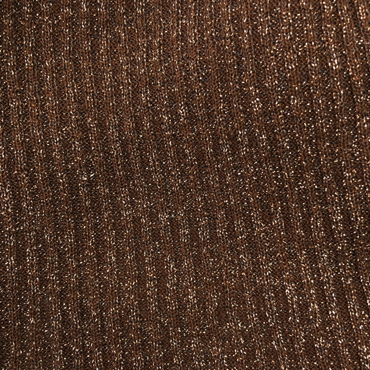 【미품】 ALBERTA FERRETTI / 알베르타 페레티 | 코튼 라메 리브 니트 카디건 | 42 | 브라운 | 여성