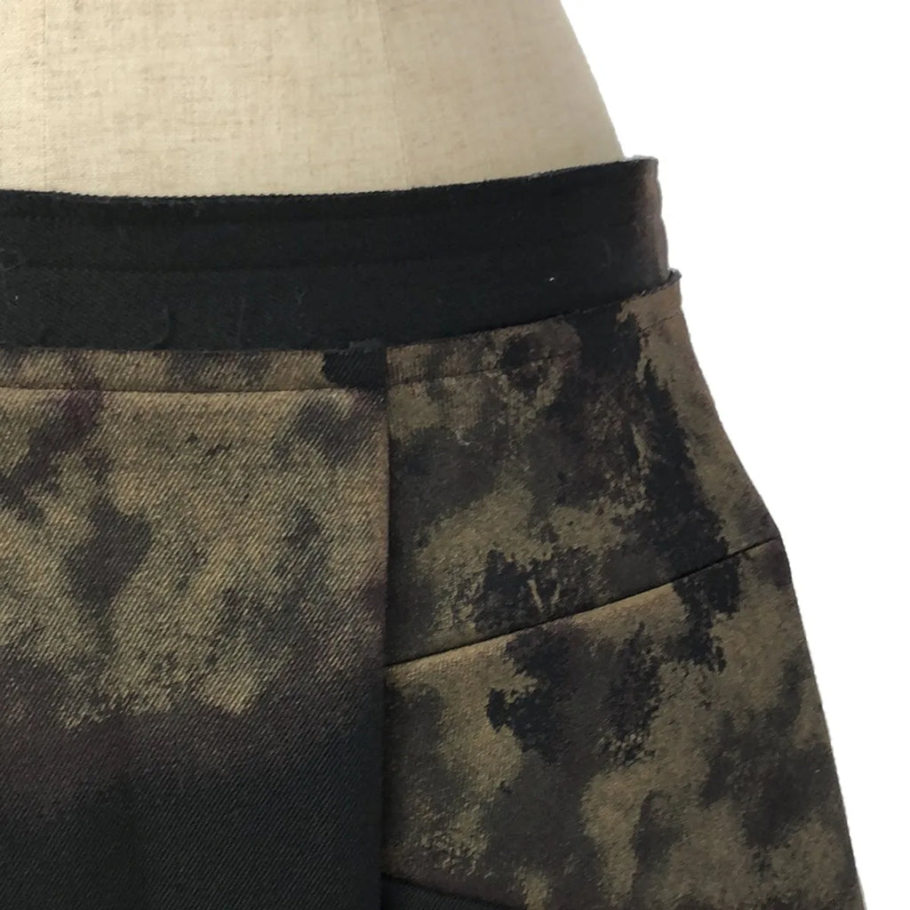 COMME des GARCONS | 2017春夏 |羊毛彩繪剪裁長裙 | M |黑色/棕色|女性的