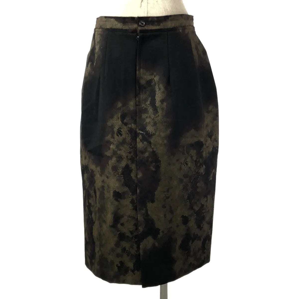 COMME des GARCONS | 2017春夏 |羊毛彩繪剪裁長裙 | M |黑色/棕色|女性的