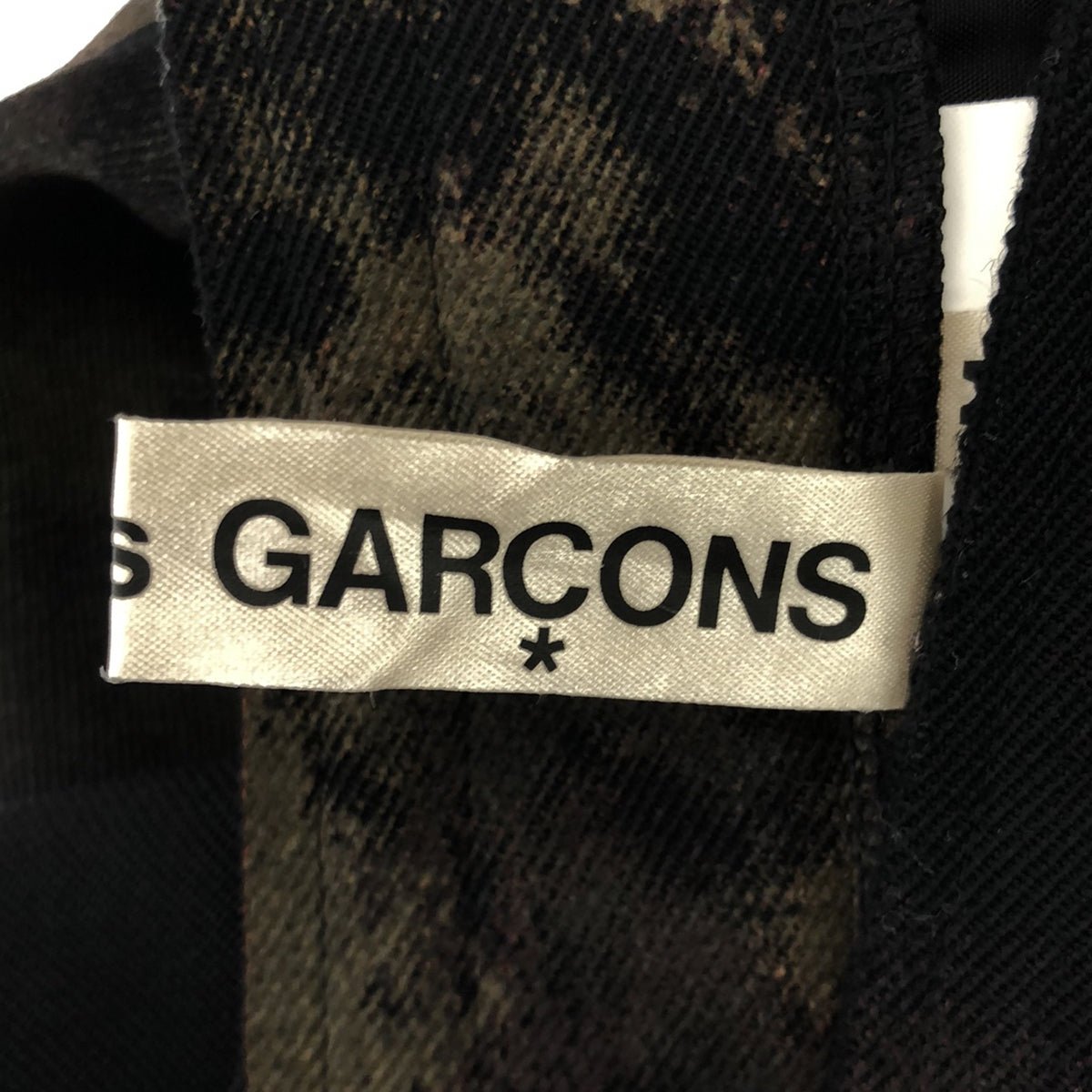 COMME des GARCONS / コムデギャルソン | 2017SS | ウール ペイント加工 裁断ロングスカート | M | ブラック/ブラウン | レディース