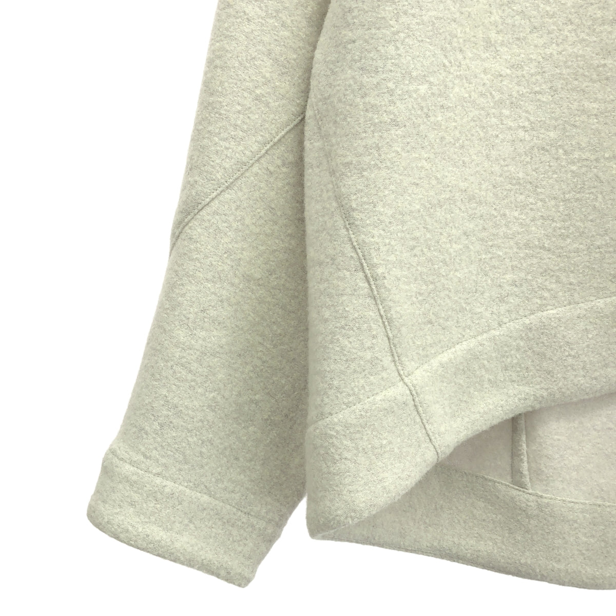 LOHEN | Wool ring jersey cocoon pullover | F | White | Women's