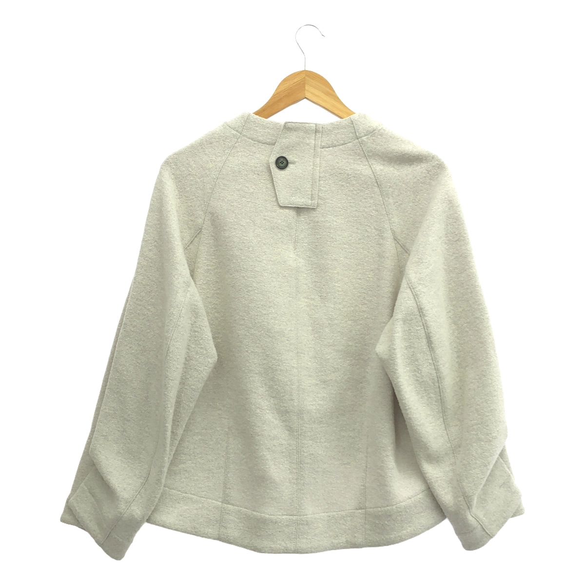 LOHEN | Wool ring jersey cocoon pullover | F | White | Women's