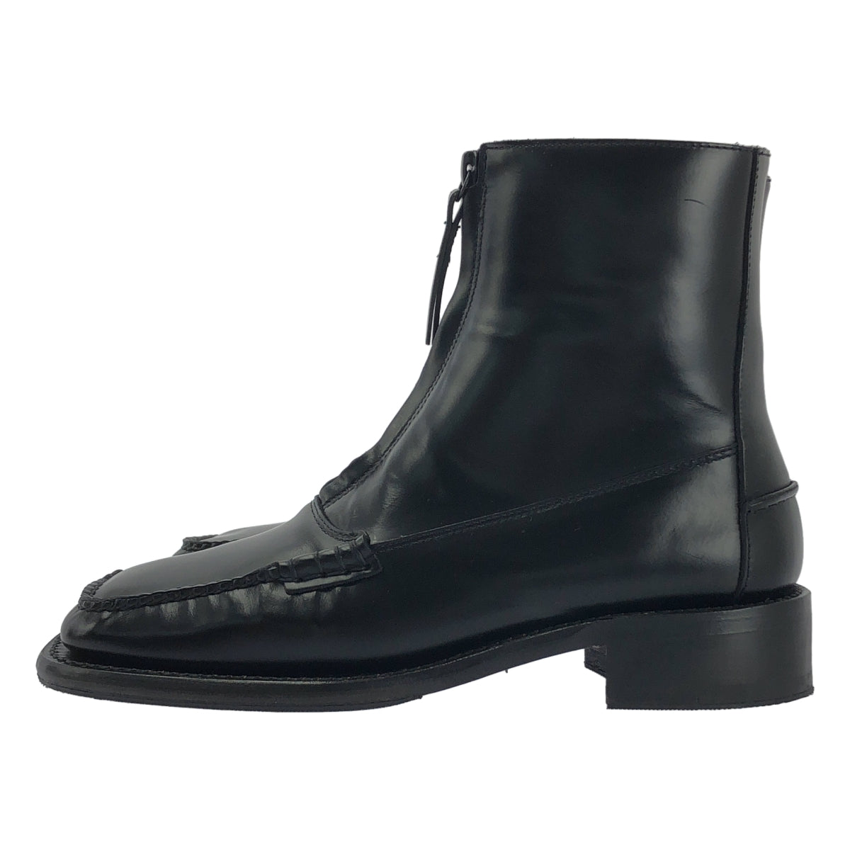 HEREU / 헤레우 | mallera 가죽 스퀘어 투 부츠 | 38 | 여성