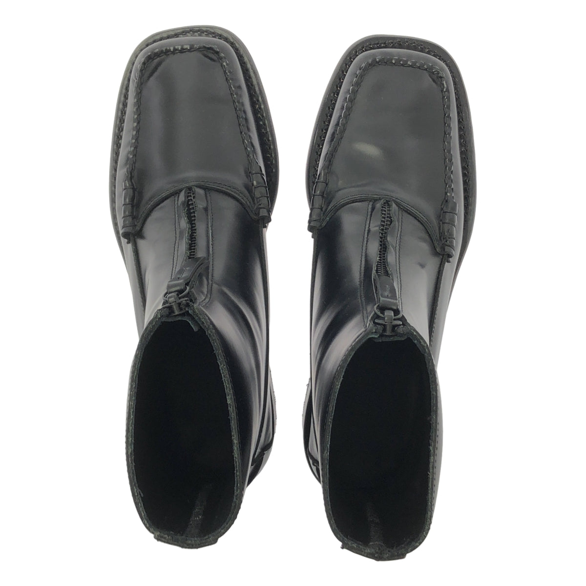 HEREU / 헤레우 | mallera 가죽 스퀘어 투 부츠 | 38 | 여성