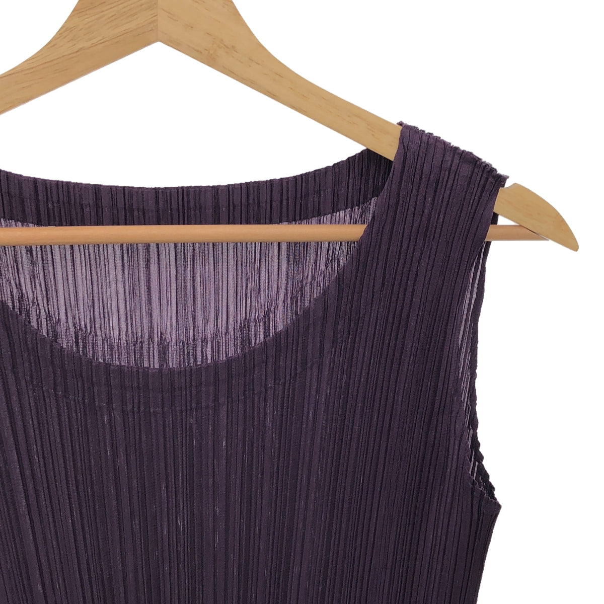 [Good Condition] PLEATS PLEASE ISSEY MIYAKE | Pleated Crew Neck Dress | 2 | Purple | Women's