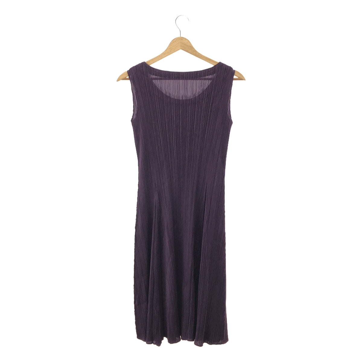 [Good Condition] PLEATS PLEASE ISSEY MIYAKE | Pleated Crew Neck Dress | 2 | Purple | Women's