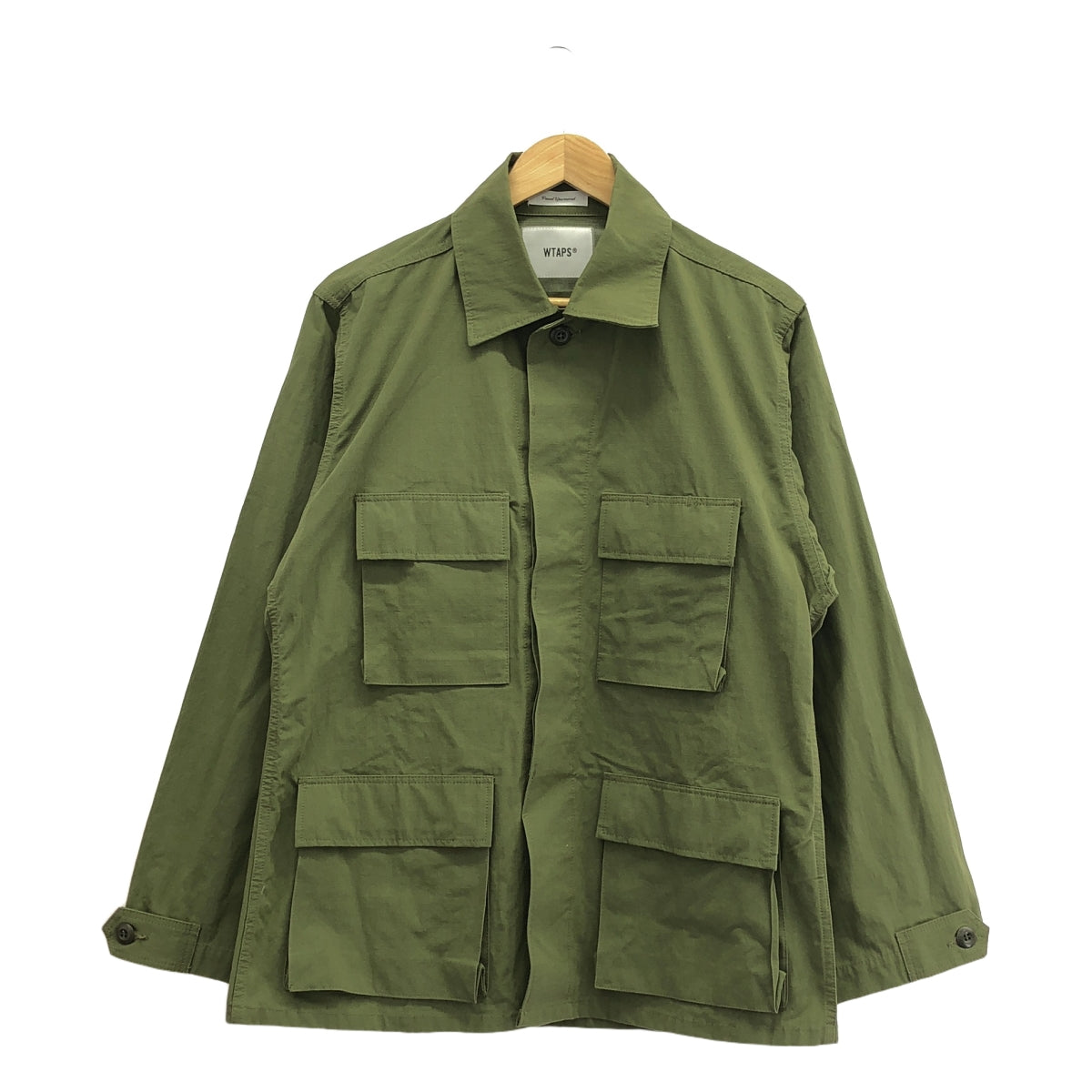 【美品】  WTAPS / ダブルタップス | JUNGLE LS / リップストップ ミリタリー ジャングル シャツ ジャケット | 02 | カーキ | メンズ