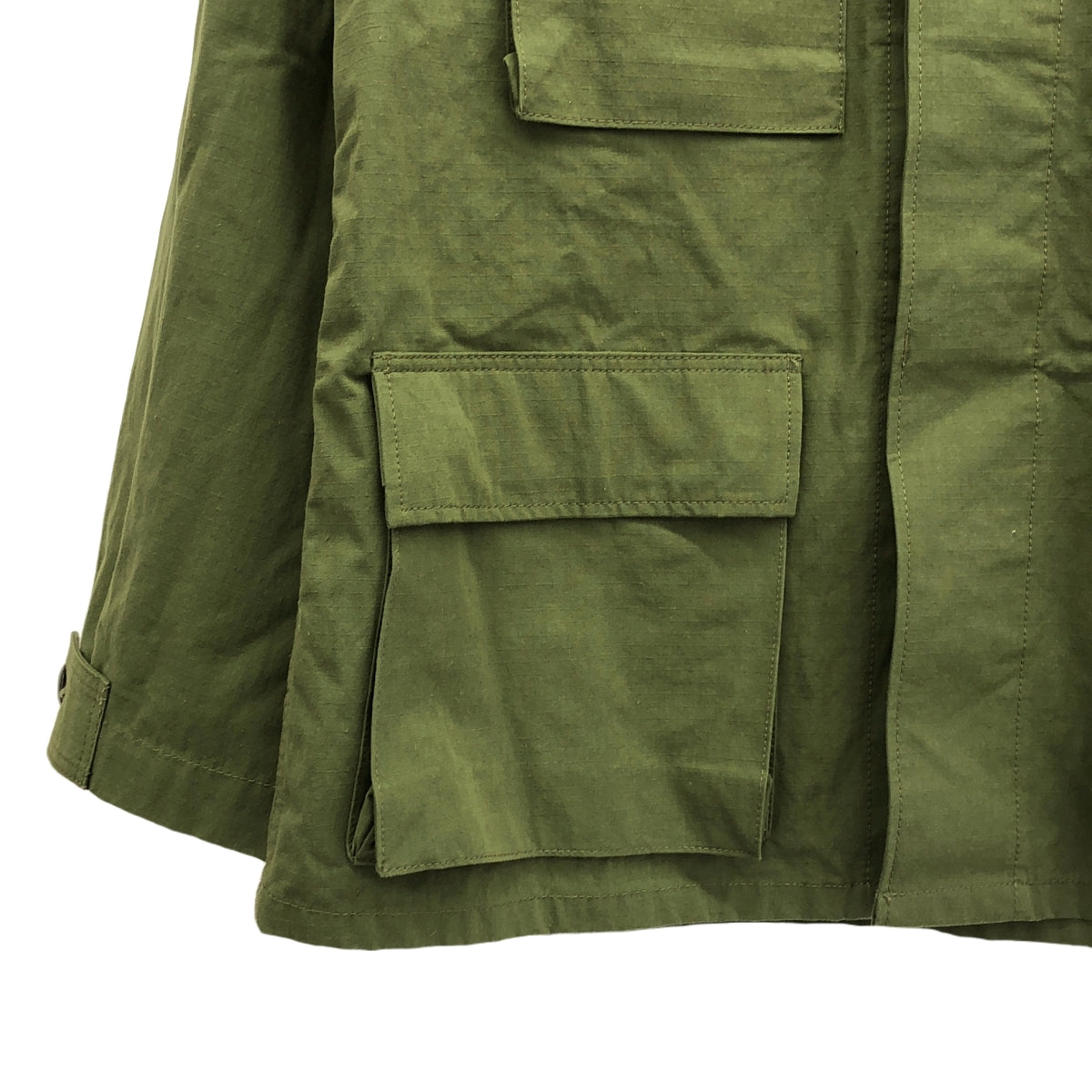 【美品】  WTAPS / ダブルタップス | JUNGLE LS / リップストップ ミリタリー ジャングル シャツ ジャケット | 02 | カーキ | メンズ