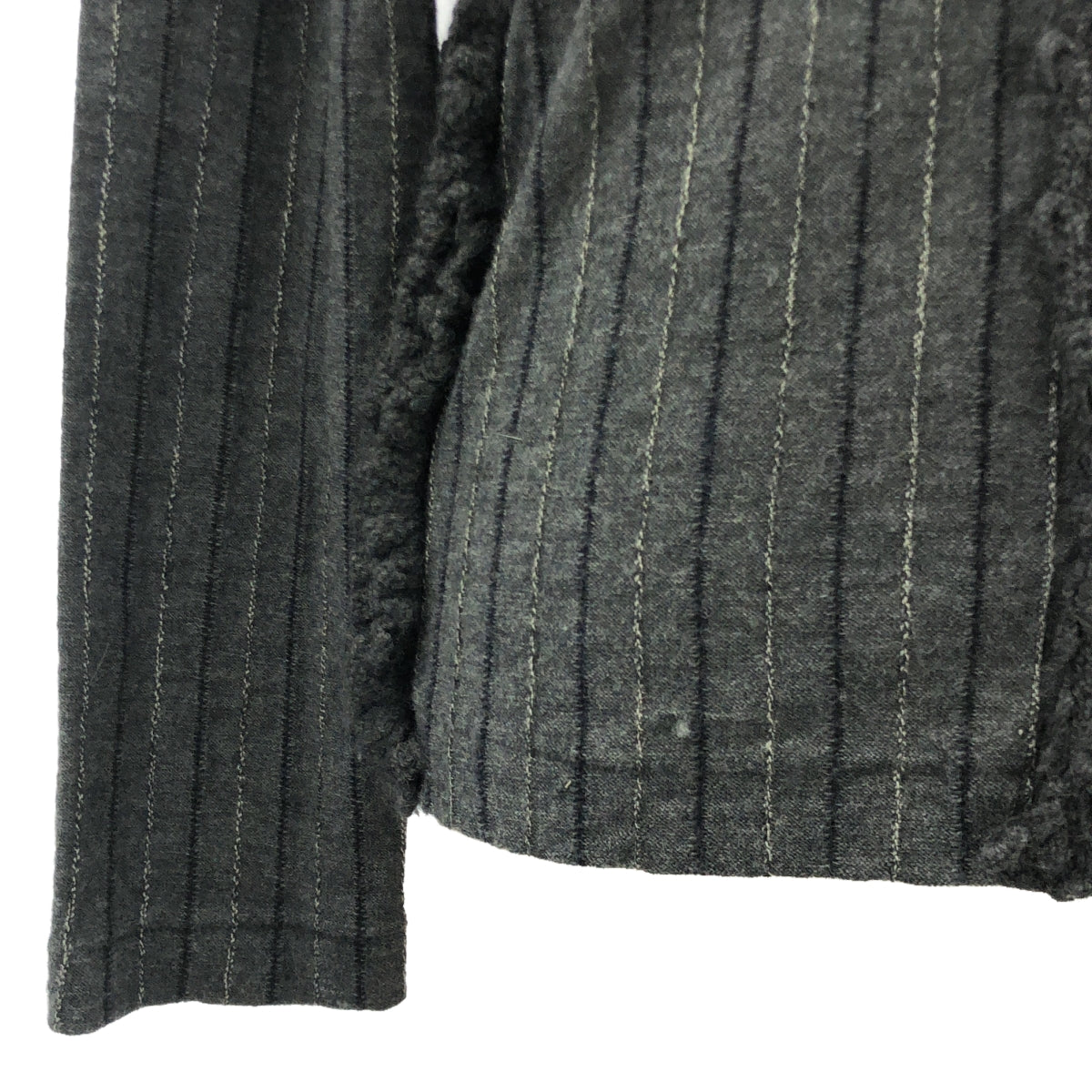 robe de chambre COMME des GARCONS / ローブドシャンブルコムデギャルソン | AD2000 | ウール フリル装飾 ニット カーディガン | グレー | レディース