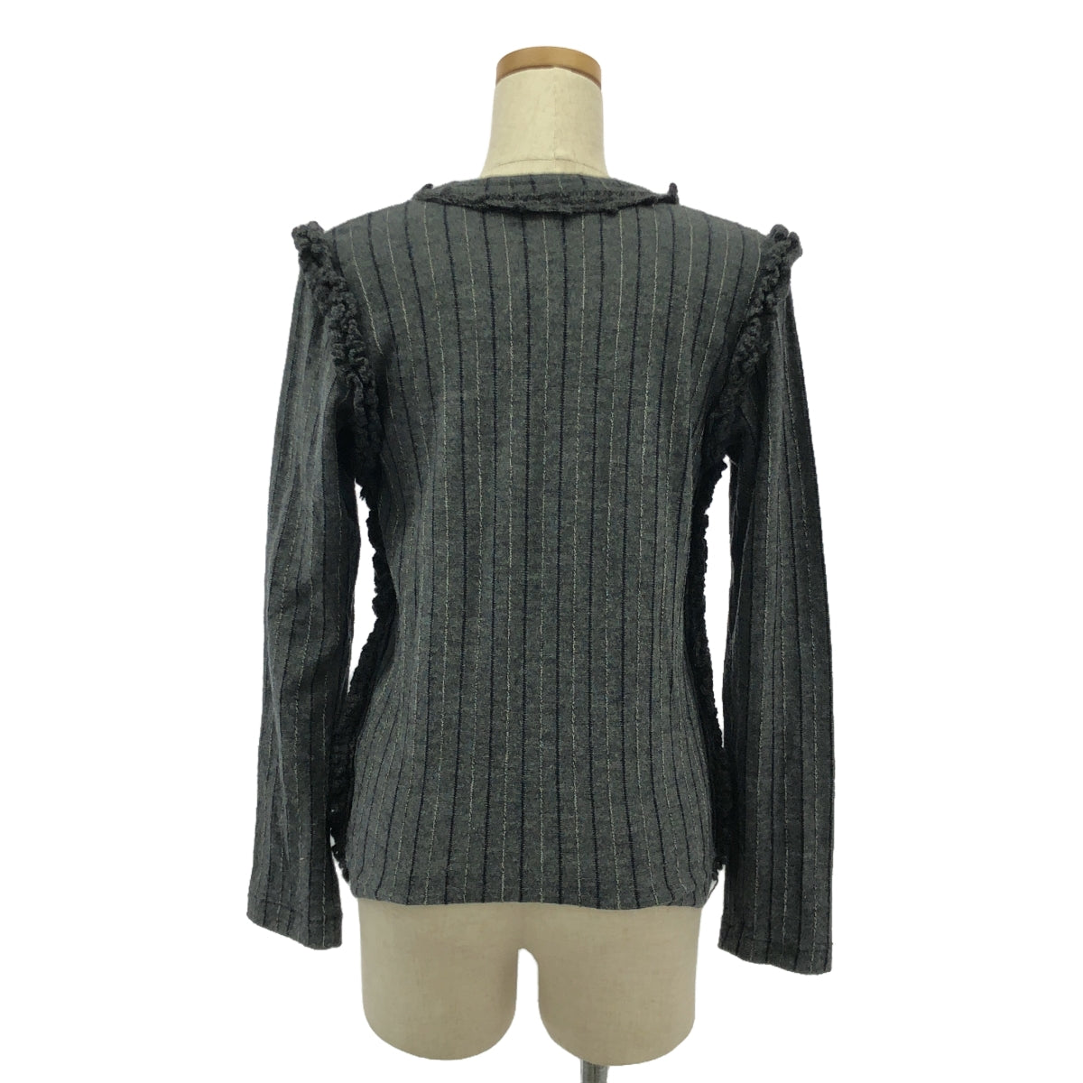 robe de chambre COMME des GARCONS / ローブドシャンブルコムデギャルソン | AD2000 | ウール フリル装飾 ニット カーディガン | グレー | レディース