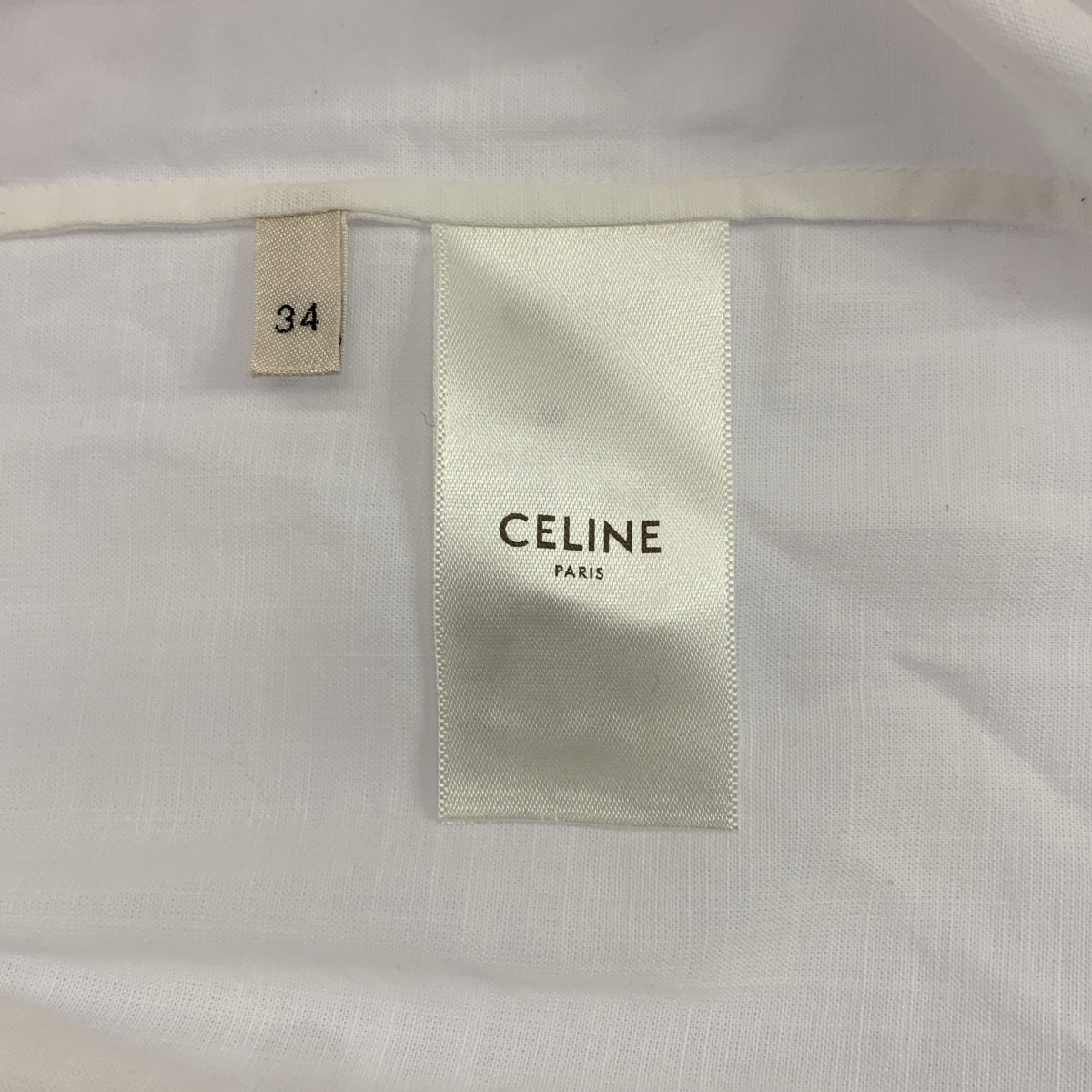 CELINE / 셀린느 | 레이스 자수 핀탁 프릴 블라우스 | 34 | 여성