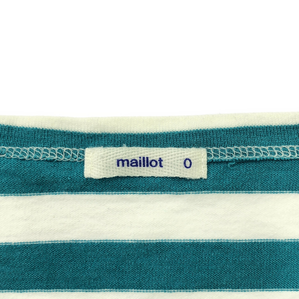 maillot / maillot | Drop shoulder striped 3/4 sleeve T-shirt | 0 | Blue / White | Women's