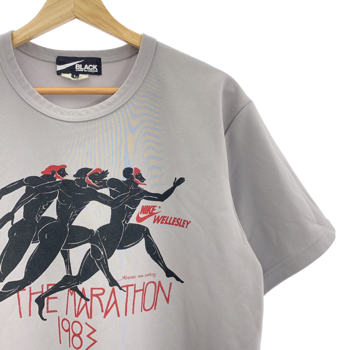 BLACK COMME des GARCONS / ブラックコムデギャルソン | 2021AW | ×NIKE ナイキ / THE MARATHON 1983 プリント Tシャツ | L |