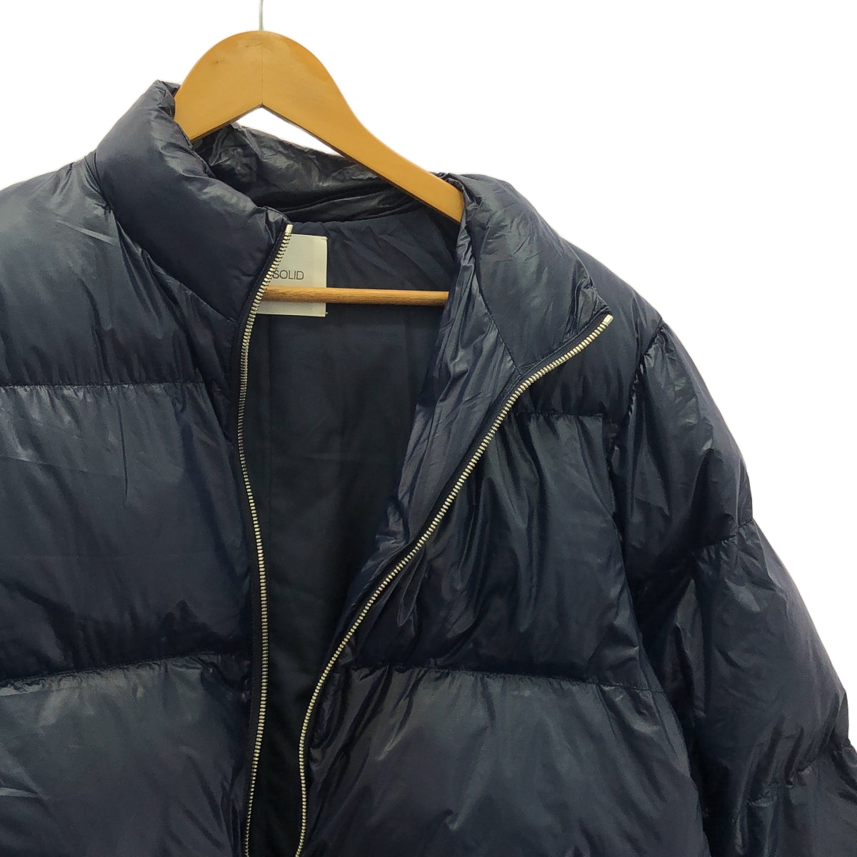 MIDIUMISOLID / 미디우미솔리드 | 안솜 드로우 스트링 풀 Zip 재킷 블루존 | 38 | 네이비 | 여성