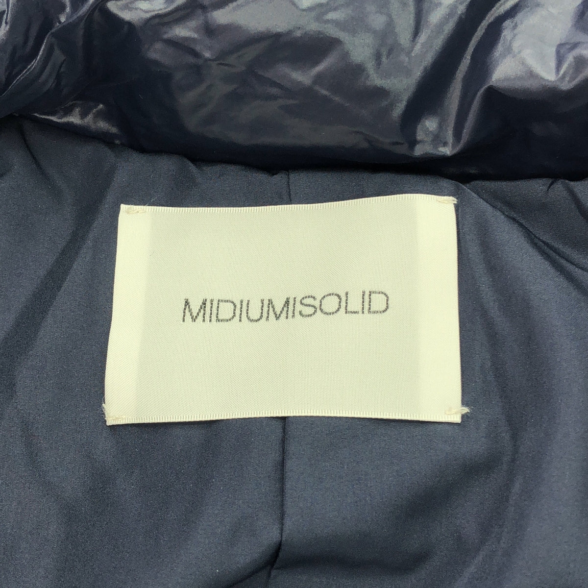 MIDIUMISOLID / ミディウミソリッド | 中綿 ドローストリング フルジップ ジャケット ブルゾン | 38 | ネイビー | レディース