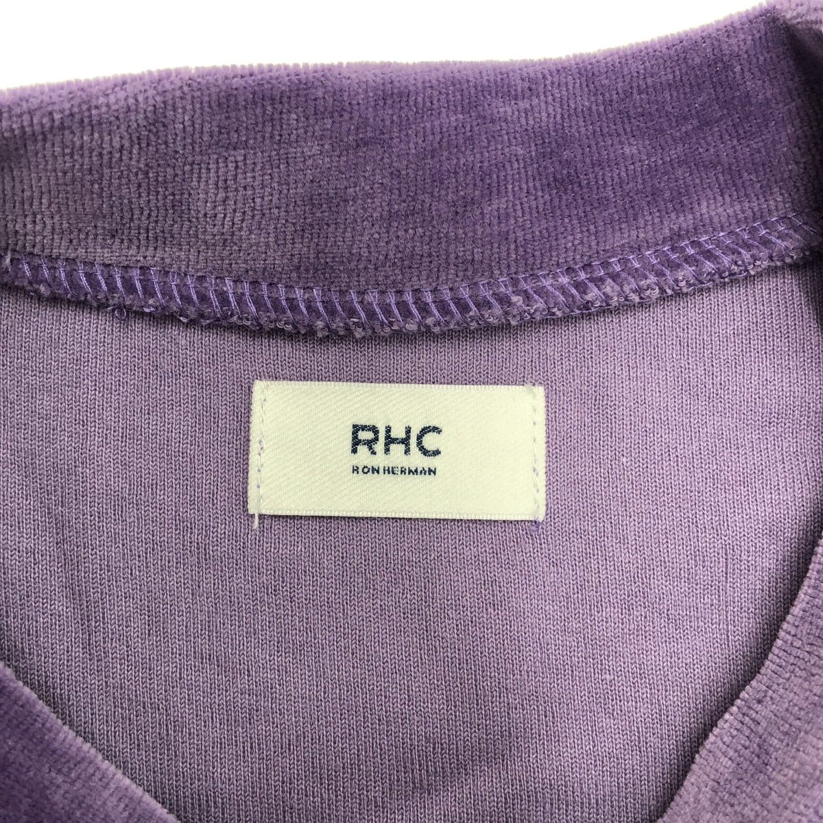 RHC Ron Herman / アールエイチシーロンハーマン | ベロア ハイネック ギャザー プルオーバー カットソー | XS | パープル | レディース