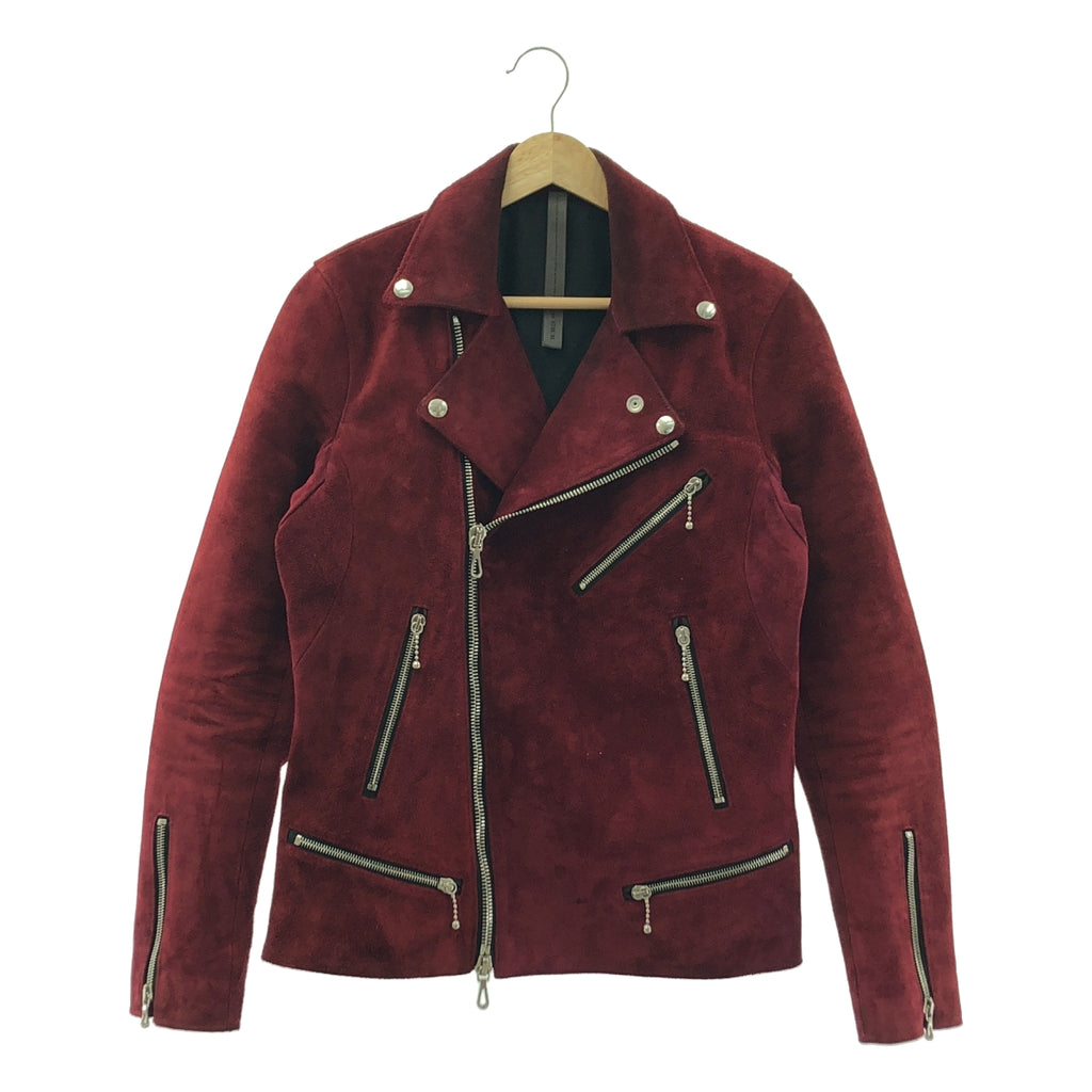 STRUM / ストラム | DIVINE Suede Horse hide Double Riders / 馬革 ホースレザー スエード ダブルライダース ジャケット / 総裏地 | S | メンズ