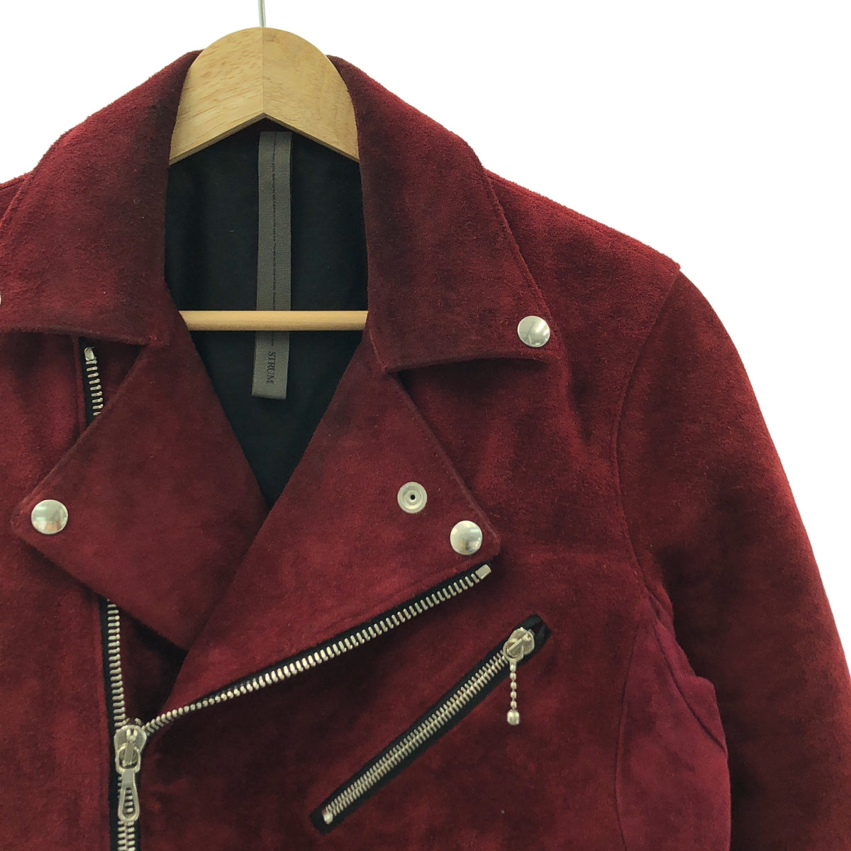 STRUM / ストラム | DIVINE Suede Horse hide Double Riders / 馬革 ホースレザー スエード ダブルライダース ジャケット / 総裏地 | S | メンズ