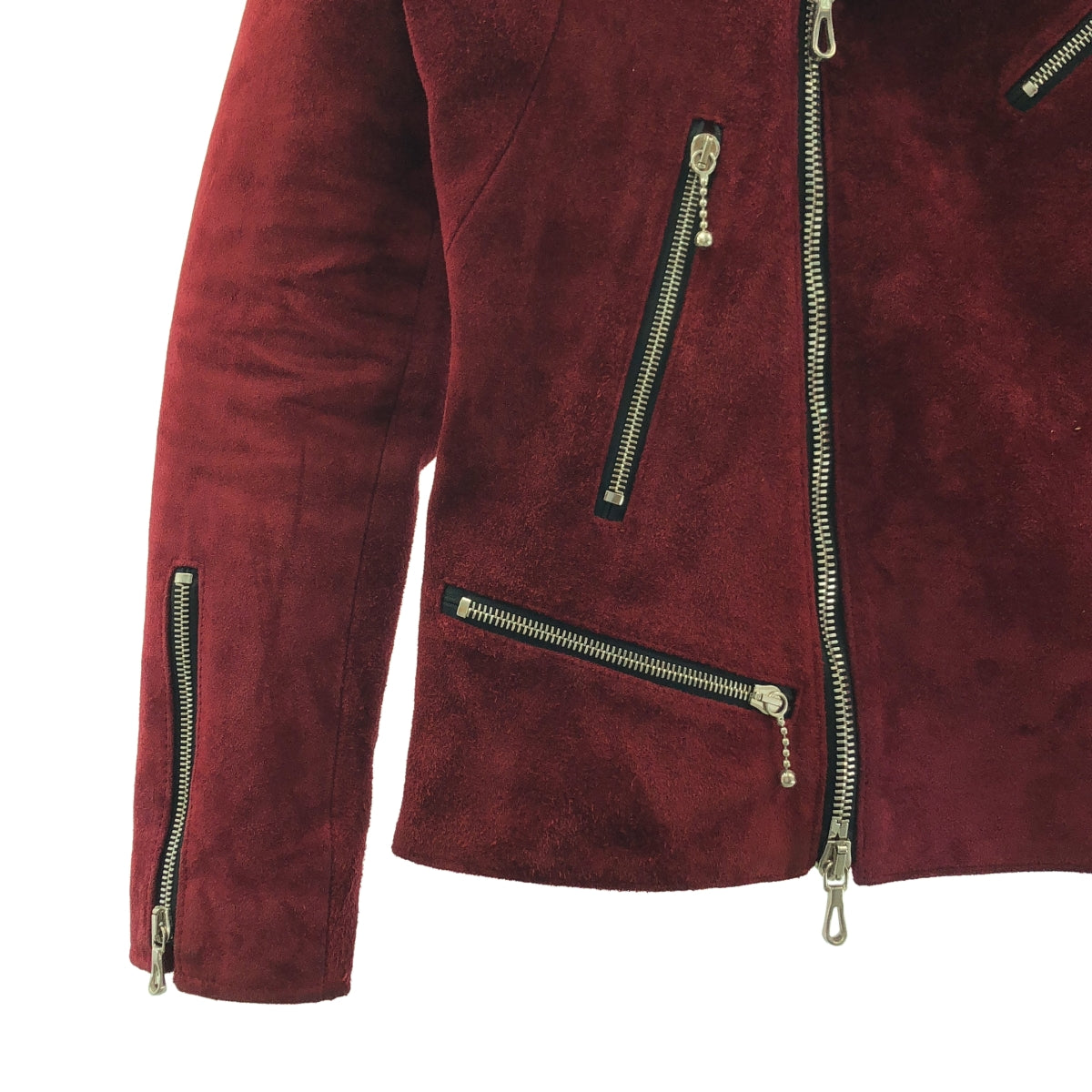 STRUM / ストラム | DIVINE Suede Horse hide Double Riders / 馬革 ホースレザー スエード ダブルライダース ジャケット / 総裏地 | S | メンズ