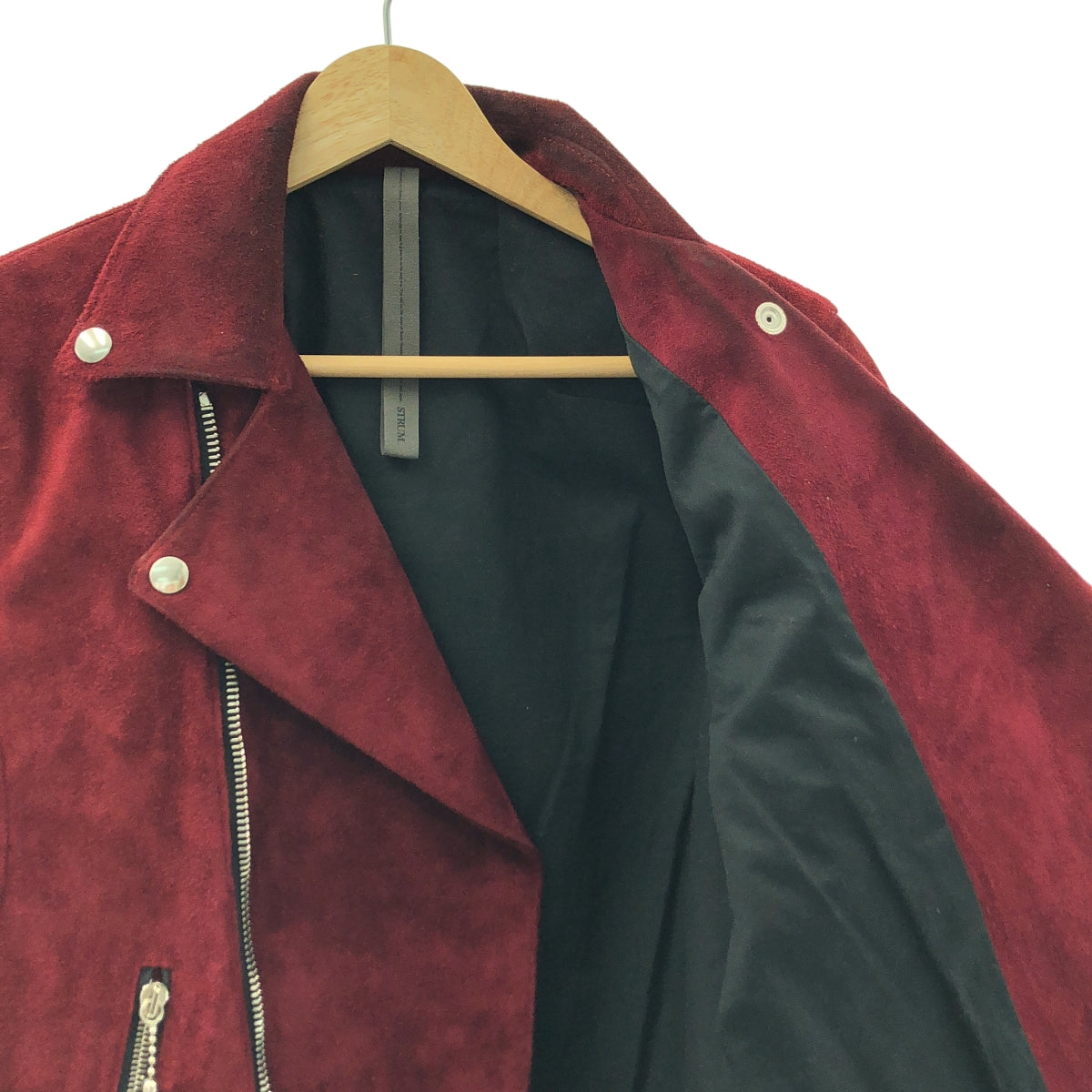 STRUM / ストラム | DIVINE Suede Horse hide Double Riders / 馬革 ホースレザー スエード ダブルライダース ジャケット / 総裏地 | S | メンズ