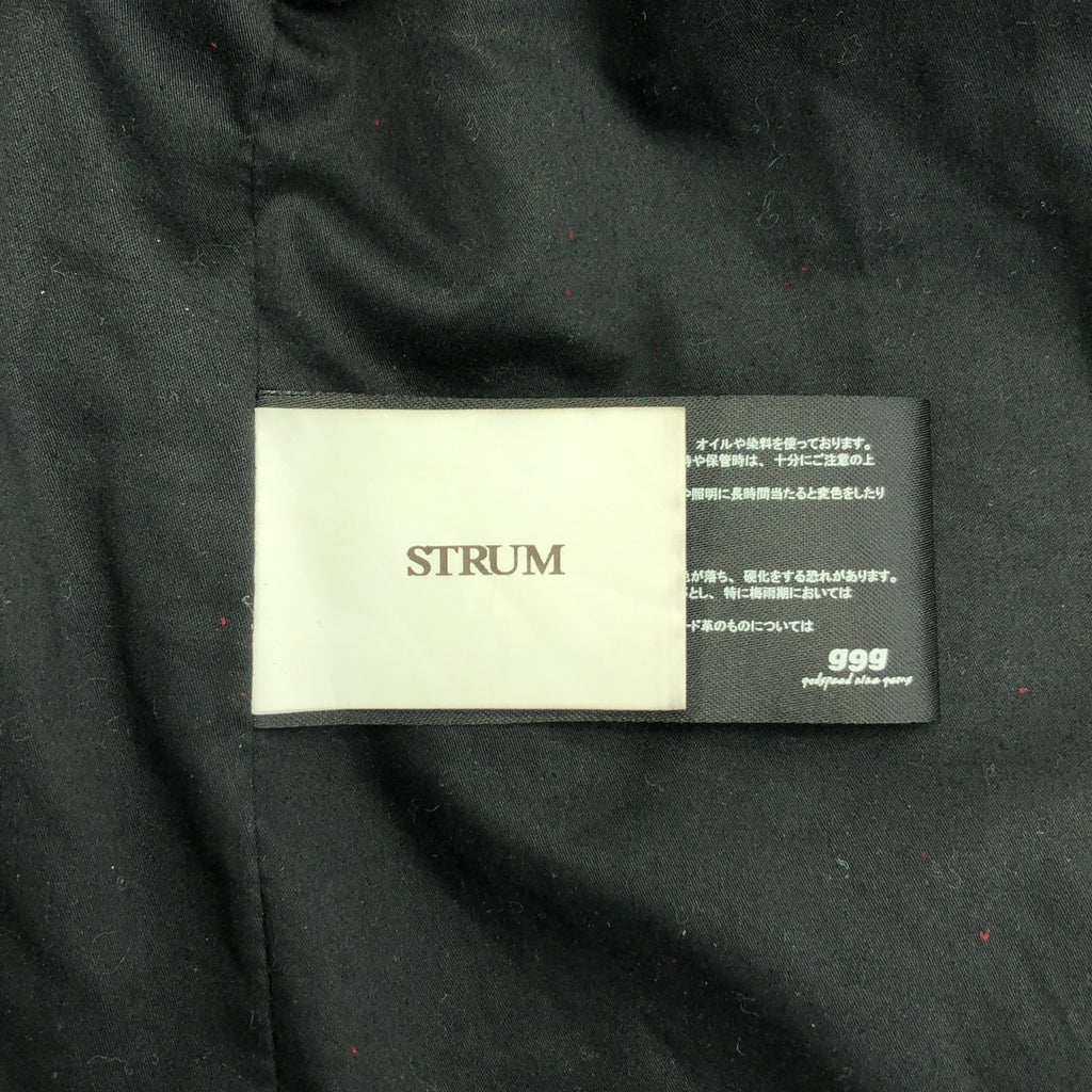 STRUM / ストラム | DIVINE Suede Horse hide Double Riders / 馬革 ホースレザー スエード ダブルライダース ジャケット / 総裏地 | S | メンズ