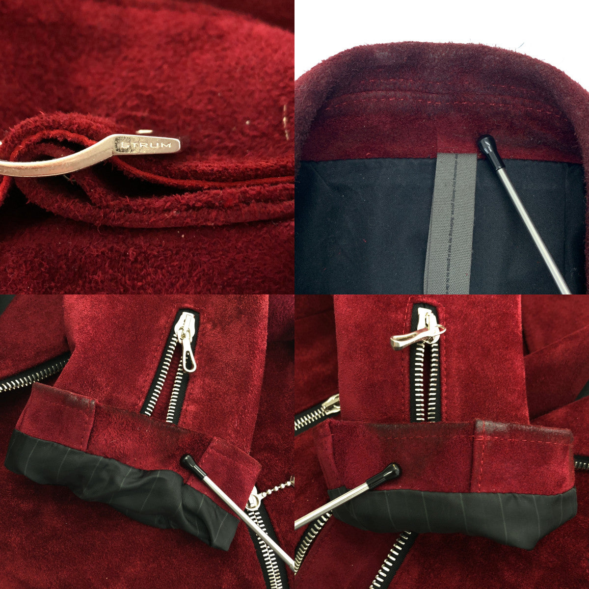 STRUM / ストラム | DIVINE Suede Horse hide Double Riders / 馬革 ホースレザー スエード ダブルライダース ジャケット / 総裏地 | S | メンズ