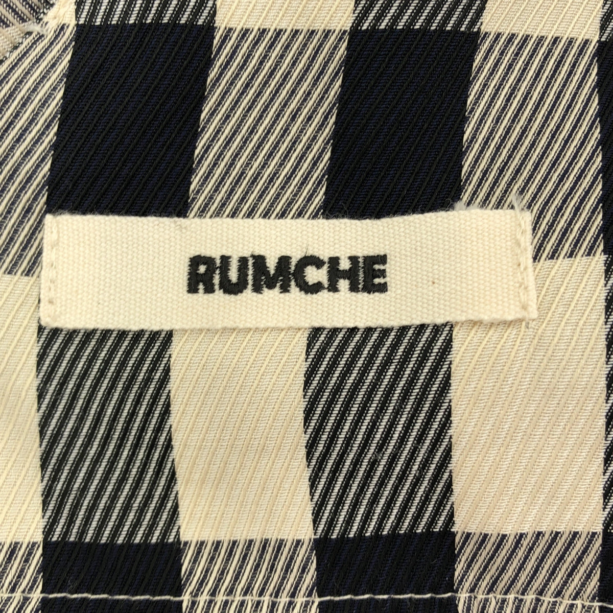 RUMCHE / ラム・シェ | チェック柄 キャミソールワンピース | F | ホワイト / ブラック | レディース