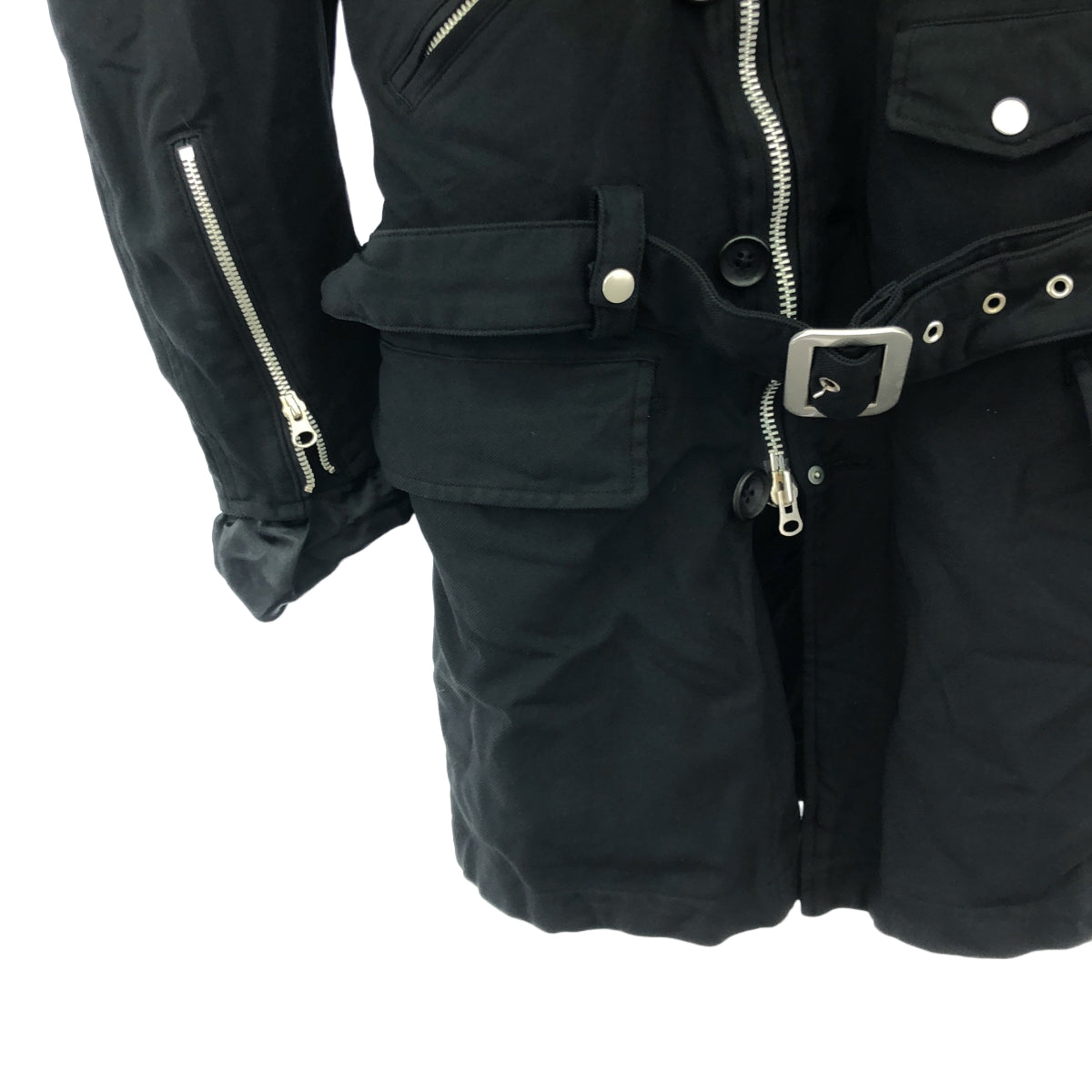 [品相良好] JUNYA WATANABE MAN | 2023秋冬 | Ester Serge 產品染色騎士外套 | S |黑色 |男士