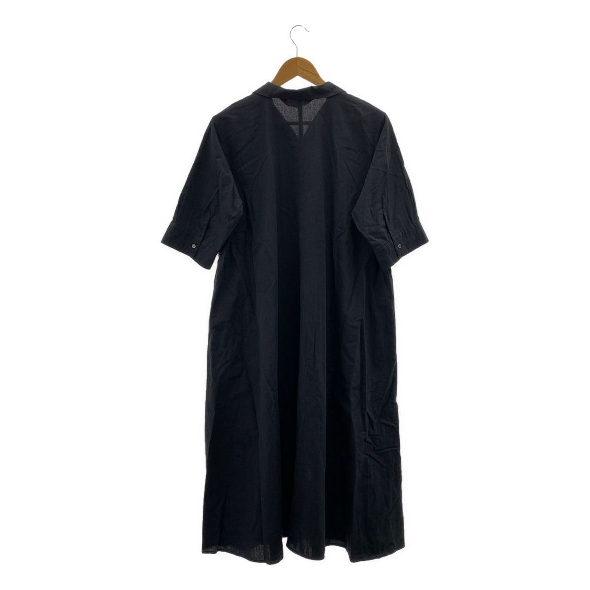 MidiUmi / ミディウミ | コットン リネン ポケット付き オープンカラー シャツ ワンピース | F | レディース