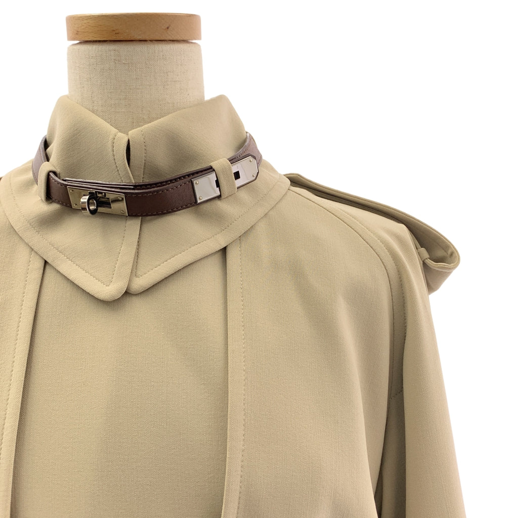 HERMES / 헤르메스 | by Jean Paul Gaultier 골치에 / 백플리츠 트렌치 코트 켈리 브래킷 포함 | 42 |