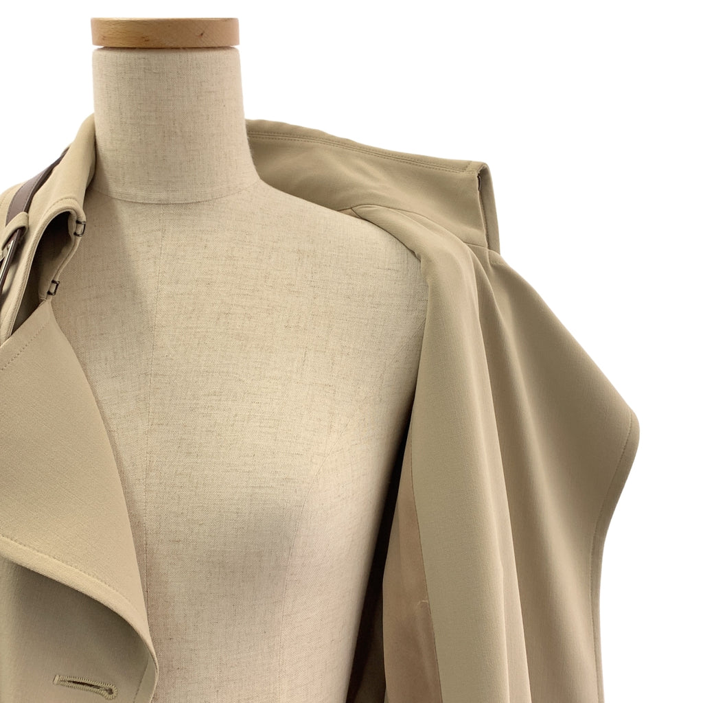 HERMES / 헤르메스 | by Jean Paul Gaultier 골치에 / 백플리츠 트렌치 코트 켈리 브래킷 포함 | 42 |