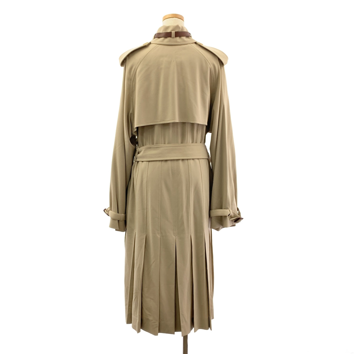 HERMES / 헤르메스 | by Jean Paul Gaultier 골치에 / 백플리츠 트렌치 코트 켈리 브래킷 포함 | 42 |