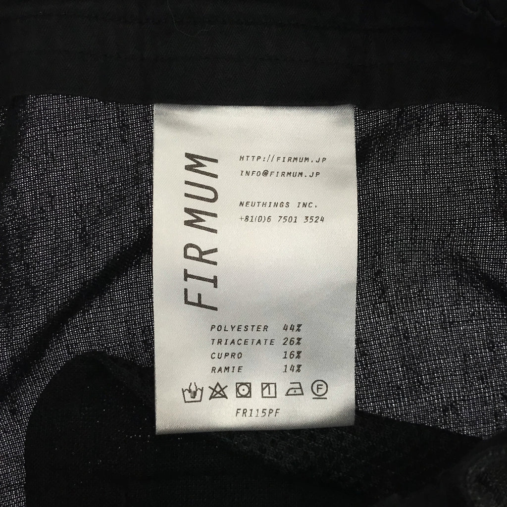 FIRMUM |亞麻混紡褶皺錐形休閒褲 | XS |黑色 |女性的