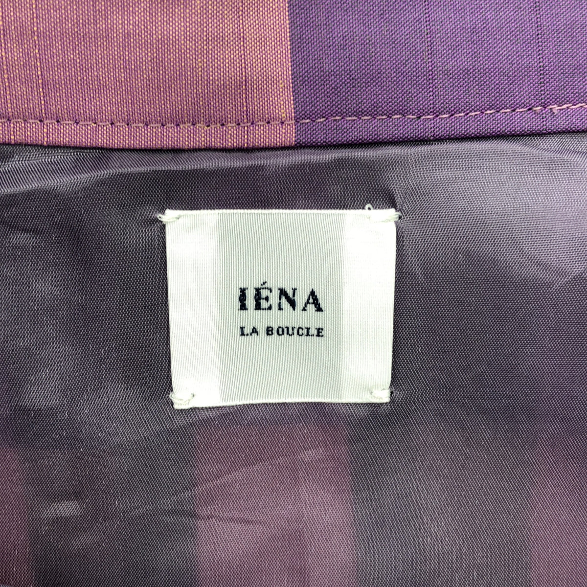 IENA LA BOUCLE / イエナラブークル | ブロックチェック タックスカート | 36 | パープル系 | レディース