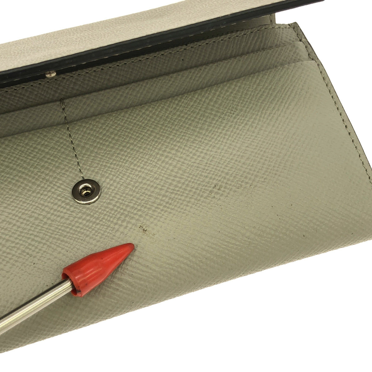 smythson / スマイソン | 長財布 レザーウォレット | グレー | レディース