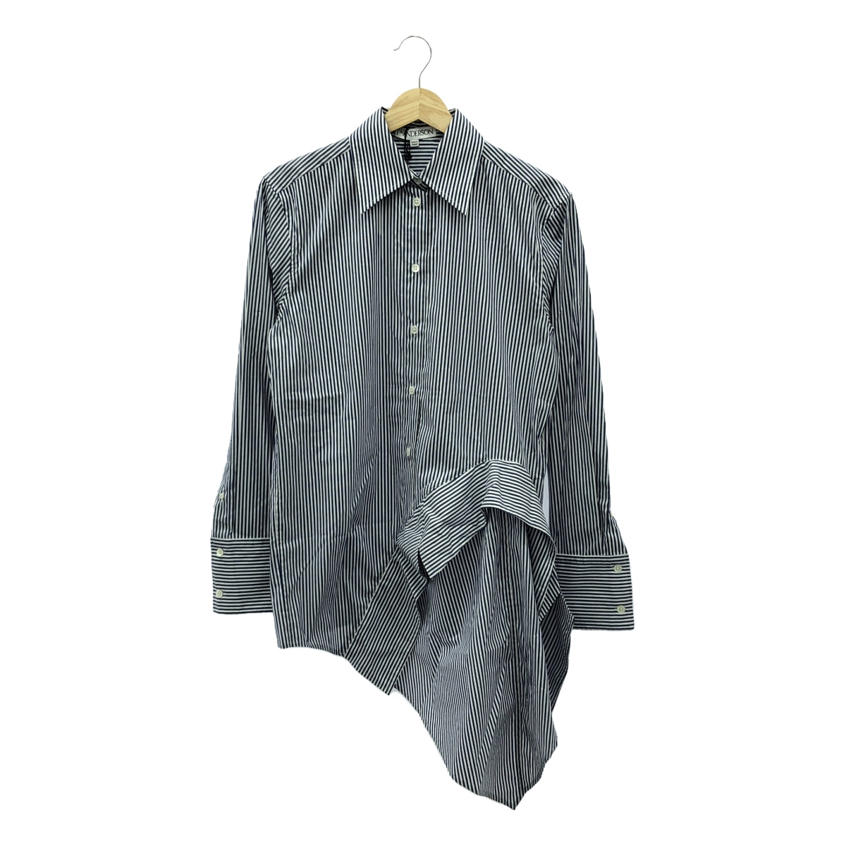 【美品】  JW Anderson / ジェイダブルアンダーソン | アシンメトリー デコンストラクテッド ドレープ シャツ | 6 | blue /white | レディース